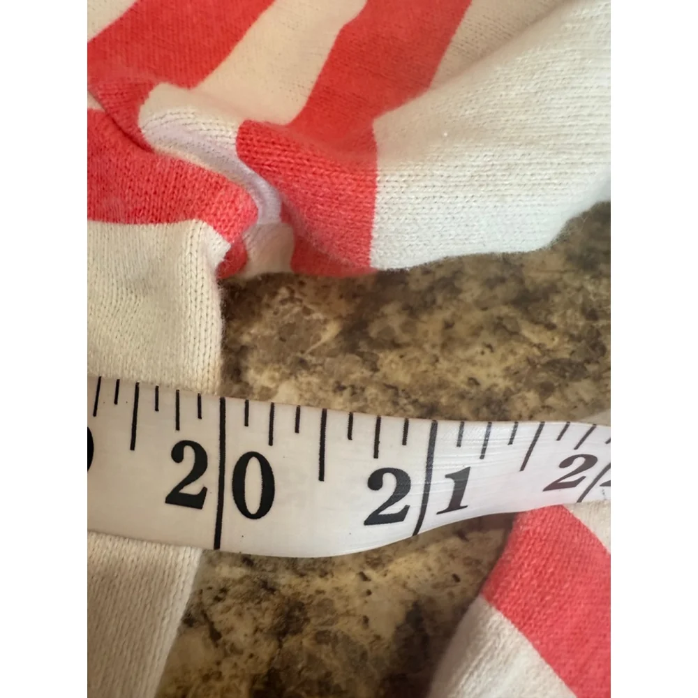 J. Crew Striped Long Sleeve Top White and Red Size Medium